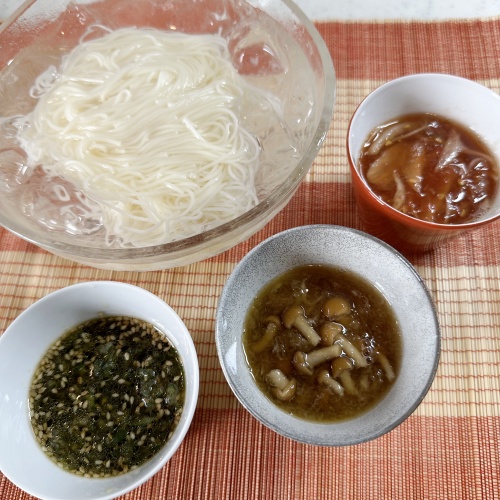 そうめんのおろしだれ3種（4人分）